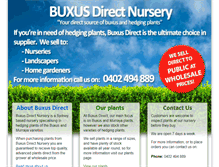 Tablet Screenshot of buxusdirectnursery.com